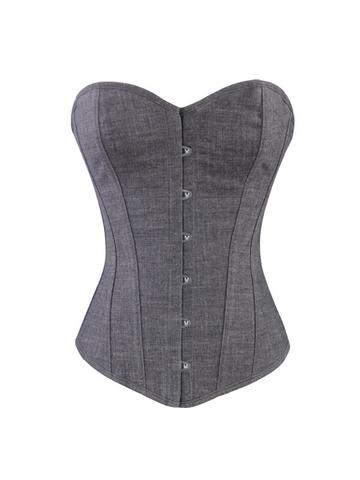 Grey Steel Boned Corset